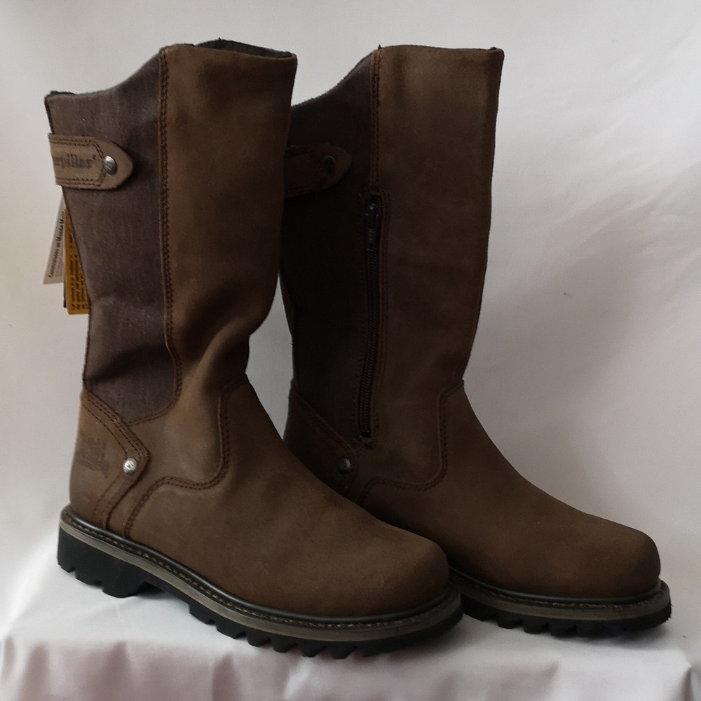New with Tags Women's Caterpillar Safety Work Boots 7.5 Slip Resistant Leather